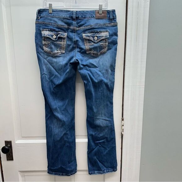 Maurices thick stitch denim boot cut jeans women's 11 12 - Picture 3 of 5